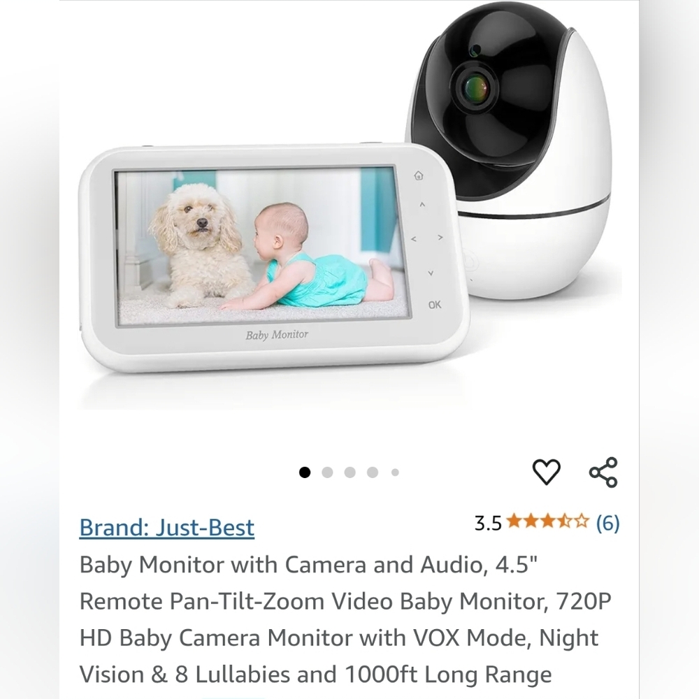 White Baby Monitor with Camera